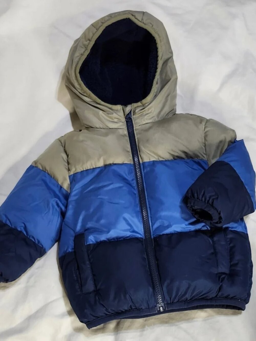 Swiss Tech Navy Fleece Puffer Jacket